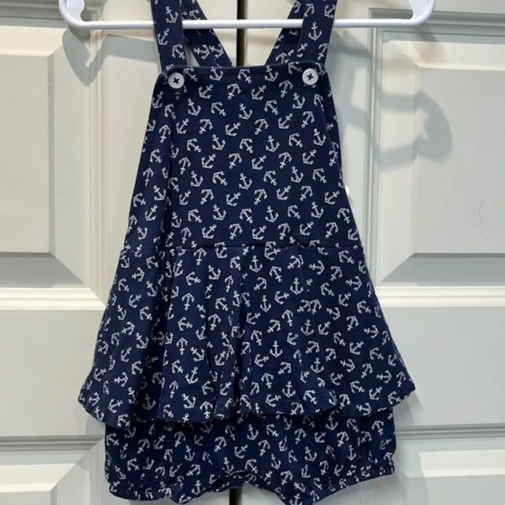 Ralph‎ Lauren Navy blue anchor print romper size 6 months